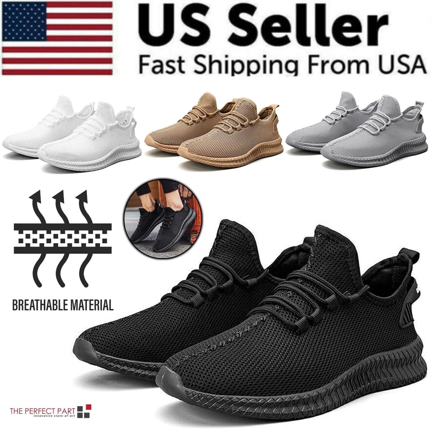 image-Running Shoes Sneakers Casual Men's Outdoor Athletic Jogging Sports