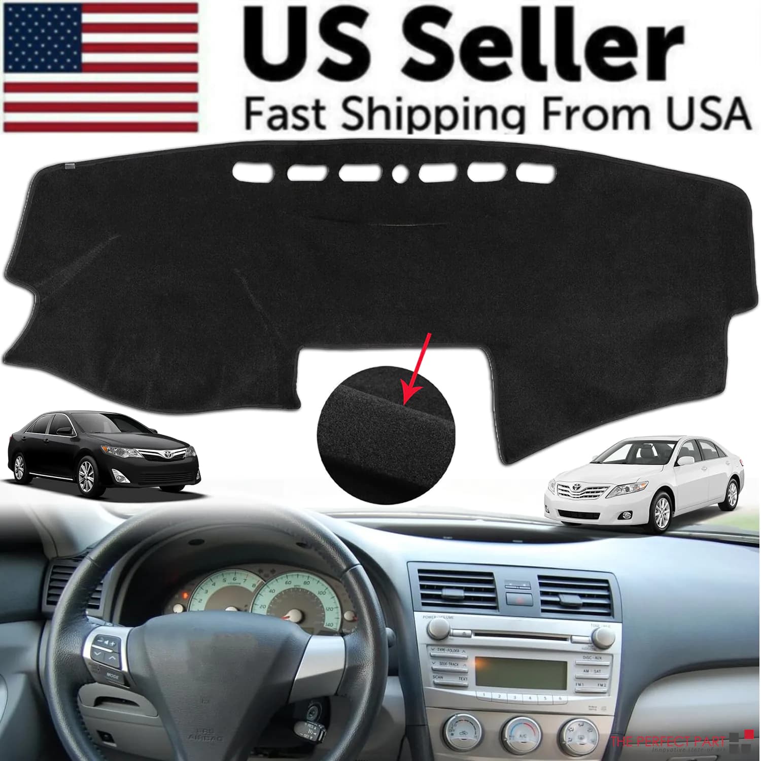 image-For Toyota Camry 2007-2011 US DashMat Dash Cover Dashboard Mat Car