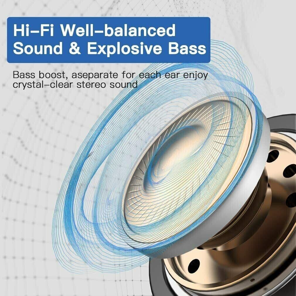 image-Bluetooth Headset TWS 5.0 Wireless Earphones Earbuds Headphones Stereo
