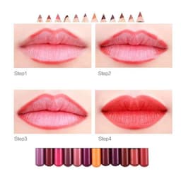 image-12Pcs Women Waterproof Lipstick Long Lasting Matte Lip Liner Pencil