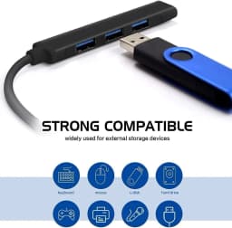 image-USB-C Type C to USB 3.0 4 Port Hub Splitter For PC Phone Mac iPad