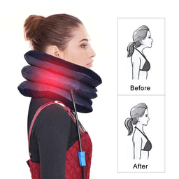 image-Cervical Neck Traction Device Collar Brace Support Pain Relief