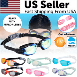 image-Clear Comfortable Swimming Goggles UV- Anti-Fog Swim Glasses Mirror