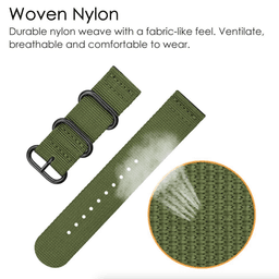 image-18mm 20mm 22mm Durable Military Woven Nylon Wrist Watch Band Quick