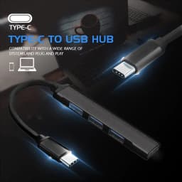 image-USB-C Type C to USB 3.0 4 Port Hub Splitter For PC Phone Mac iPad