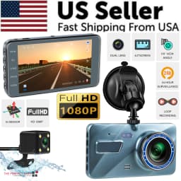 image-HD 1080P Car Dual Lens Dash Cam 4" DVR Recorder Front & Rear Camera