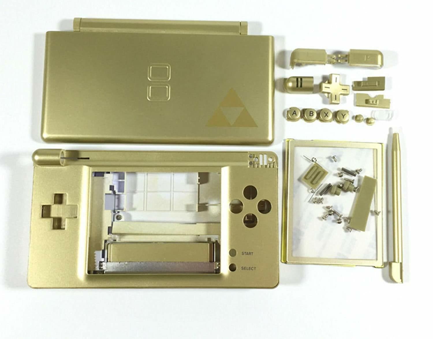 image-Replacement Housing for Nintendo DS Lite Glass Lens Shell Gold Zelda