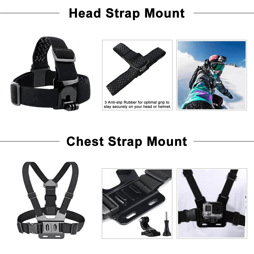 image-Accessories Kit Mount For GoPro Hero 11 10 9 8 7 6 Session