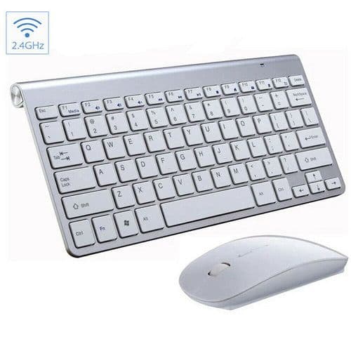 image-Mini Wireless Keyboard And Mouse Set Waterproof 2.4G For Mac Apple PC