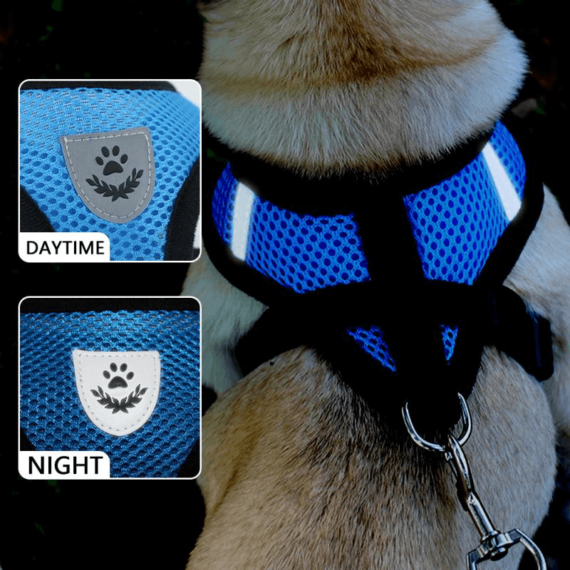 image-Cat Dog Pet Harness Adjustable Control Vest Dogs Reflective S M L XL