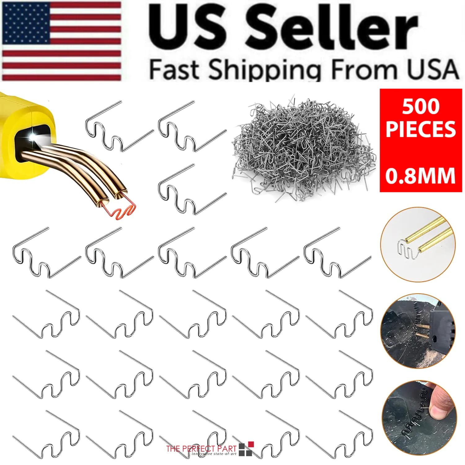 image-500PCS Hot Stapler Staples Repair Kit For Plastic Welder Gun Car