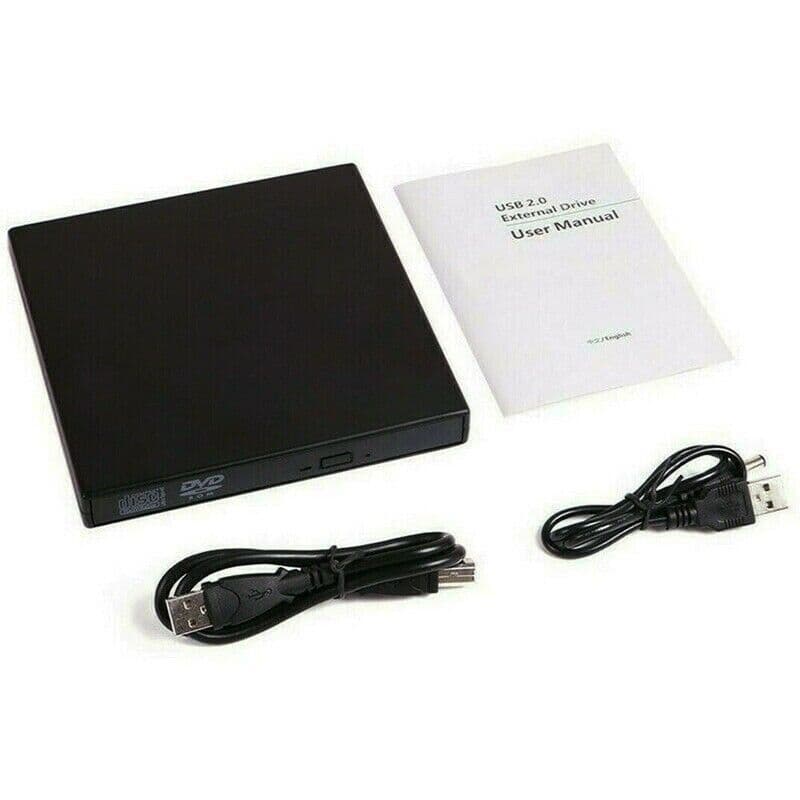 image-Slim External CD DVD RW Drive USB 3.0 Writer Burner Player Black For