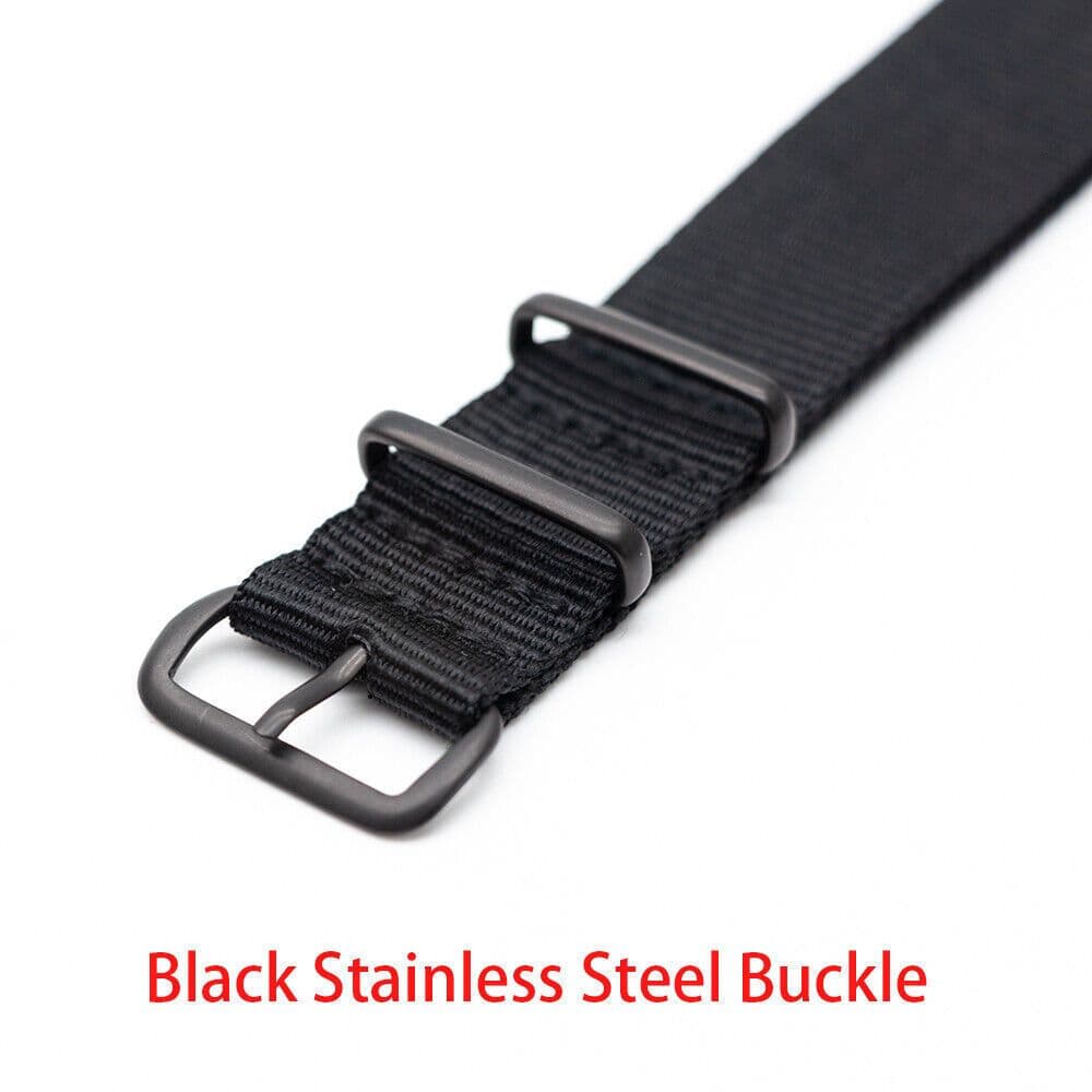 image-18mm 20mm 22mm Durable Military Woven Nylon Wrist Watch Band Quick