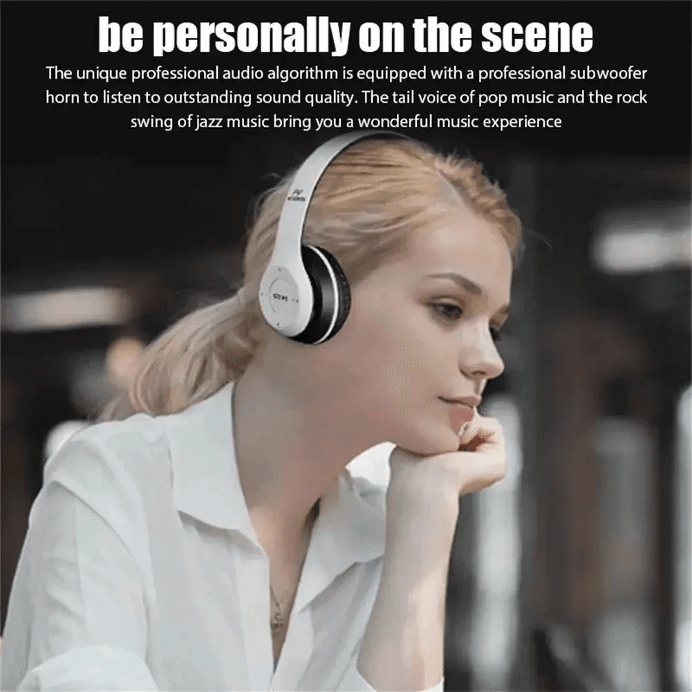 image-Wireless Bluetooth 5.0 Headphones Headset Over-Ear FM Radio MIC