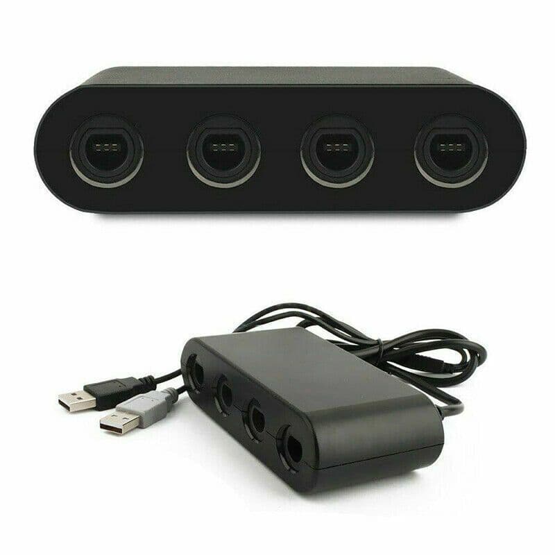 image-GameCube Controller Adapter 4 Port For Nintendo Switch Wii U & PC USB