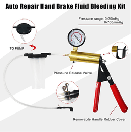 image-Hand Held Vacuum Pressure Pump Tester Set Brake Fluid Bleeder Bleeding