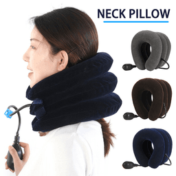 image-Cervical Neck Traction Device Collar Brace Support Pain Relief