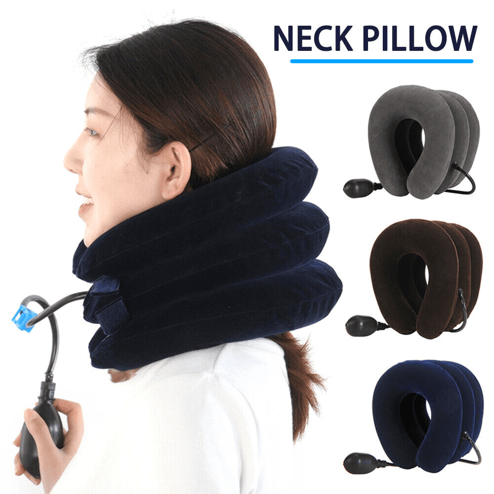 image-Cervical Neck Traction Device Collar Brace Support Pain Relief