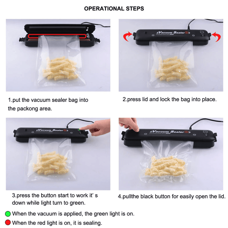 image-Vacuum Sealer Machine Food Preservation Storage Saver Automatic With