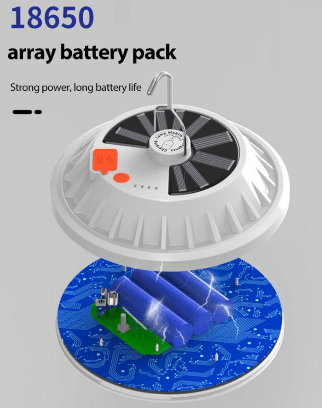 image-Rechargeable 60 LED Outdoor Camping Tent Light USB & Solar Lantern