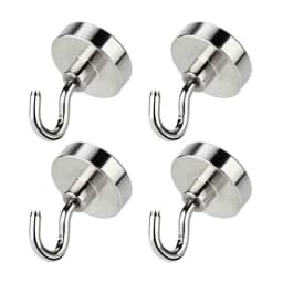 image-10 Pack Dia Strong Magnetic Hook Hanger N52 Neodymium Clamping Magnet