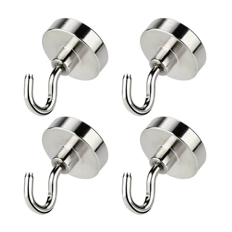 image-10 Pack Dia Strong Magnetic Hook Hanger N52 Neodymium Clamping Magnet