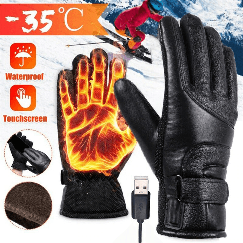 image-Electric USB Heated Gloves Winter Warming Thermal Ski Snow Hand Warm