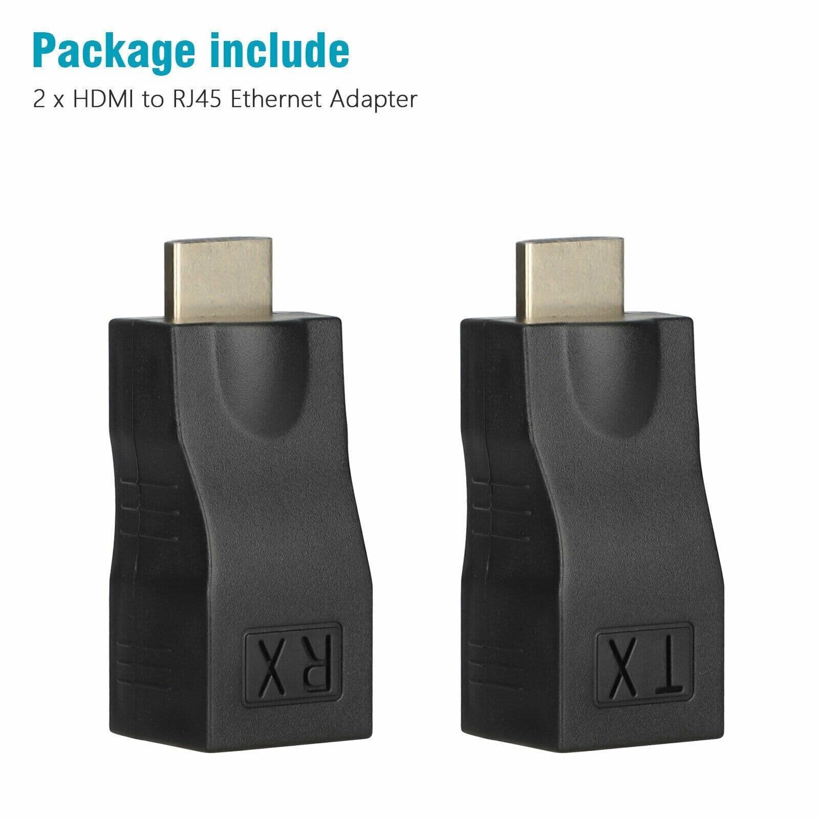 image-4K 1080P HDMI Extender to RJ45 Over Cat 5e/6 Network LAN Ethernet