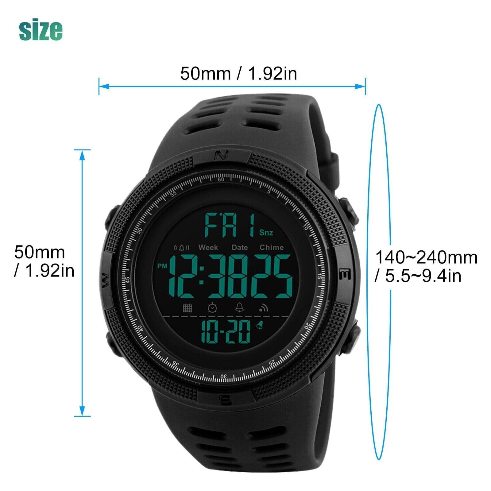 image-SKMEI Men's Digital Army Military Sport Quartz Analog Chrono