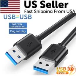 image-USB 3.0 A Male to A Male Cable Data Transfer Super Speed Power Charger