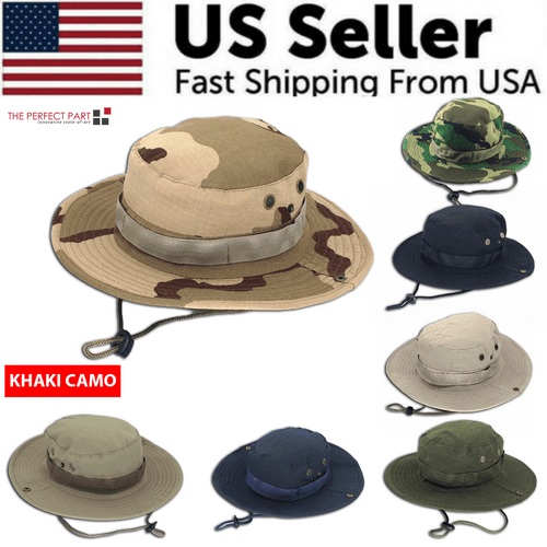 image-Boonie Bucket Hats Outdoor Fishing Hunting Wide Brim Mesh Camo Safari