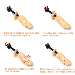 image-2-Way Wooden Adjustable Shoe Stretcher Expander Men Women Boot Size US