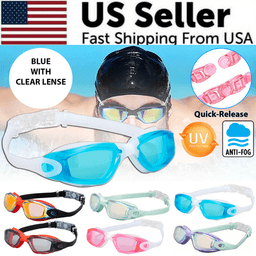 image-Clear Comfortable Swimming Goggles UV- Anti-Fog Swim Glasses Mirror