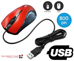 image-USB 2.0 Optical Wired Scroll Wheel Mouse For PC Laptop Notebook