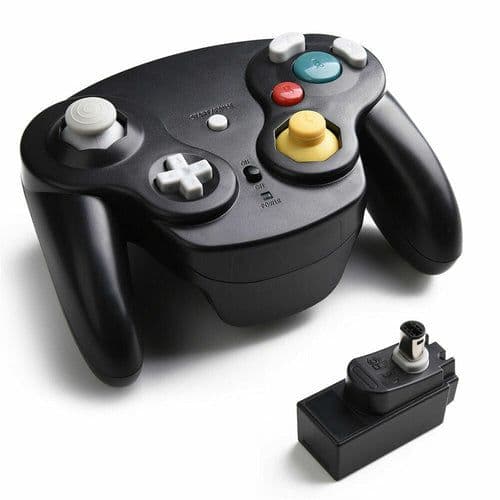 image-Wireless Game Controller With Adapter For Original Gamecube Retro