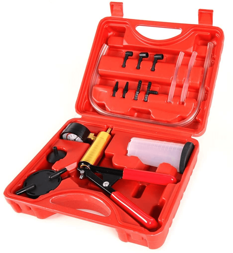 image-Hand Held Vacuum Pressure Pump Tester Set Brake Fluid Bleeder Bleeding