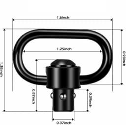 image-2PCS Heavy Duty Flush Push Button Quick Detach 1.25" Rifle QD Sling