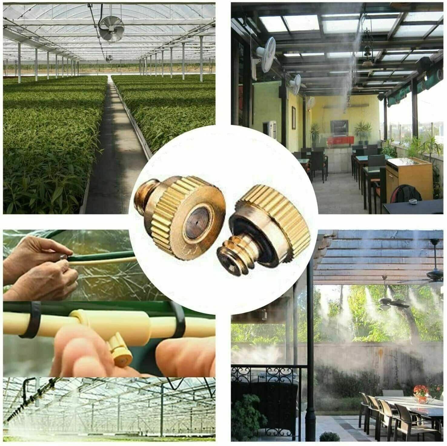 image-20x Brass Misting Nozzles Mister Sprinkler Outdoor Cooling System