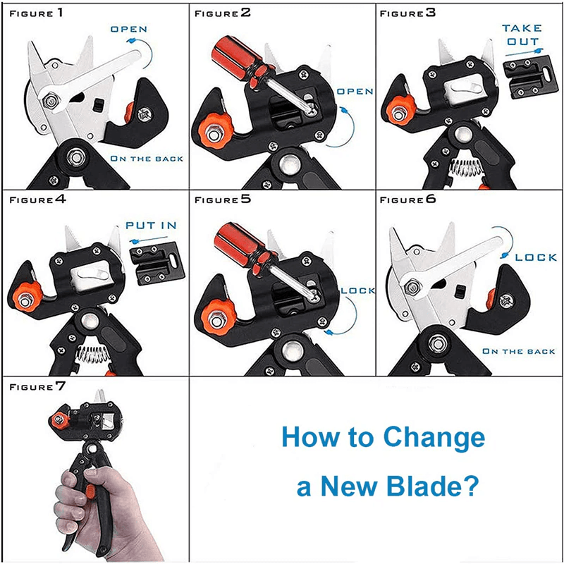 image-Garden Tree Grafting Knife Pruning Pruner Shears Snip Scissors Cutting