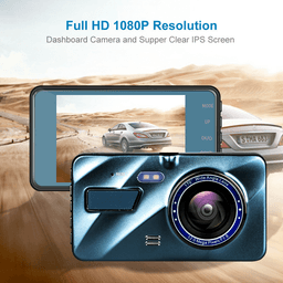 image-HD 1080P Car Dual Lens Dash Cam 4" DVR Recorder Front & Rear Camera