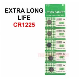 image-5 PCS New Lithium Battery 3V CR1225 /CR 1225 Button Cell Watch EXTRA