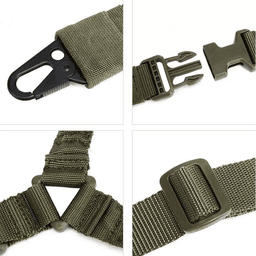 image-Heavy Duty Tactical Single Point Gun Rifle Sling Adjust & Quick Detach