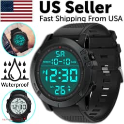 image-Waterproof Digital Sports Watch Military Tactical LED Backlight
