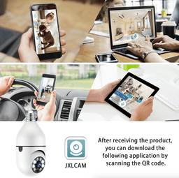 image-360° 1080P IP E27 Light Bulb Camera Wi-Fi IR Night Smart Home Wireless
