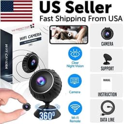 image-Mini Hidden Spy Nanny Camera Wireless Nanny Cam WiFi Home Security HD