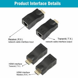 image-4K 1080P HDMI Extender to RJ45 Over Cat 5e/6 Network LAN Ethernet