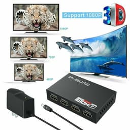 image-4 Port HDMI 4K Hub Multi Splitter & Amplifier For 3D HDTV 1080P 1X4 1