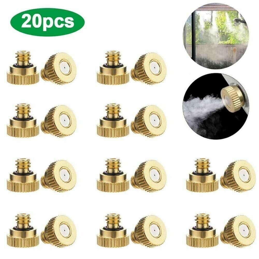 image-20x Brass Misting Nozzles Mister Sprinkler Outdoor Cooling System