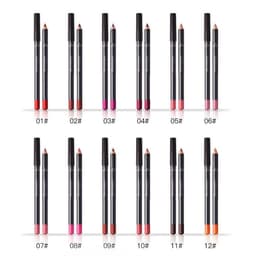 image-12Pcs Women Waterproof Lipstick Long Lasting Matte Lip Liner Pencil