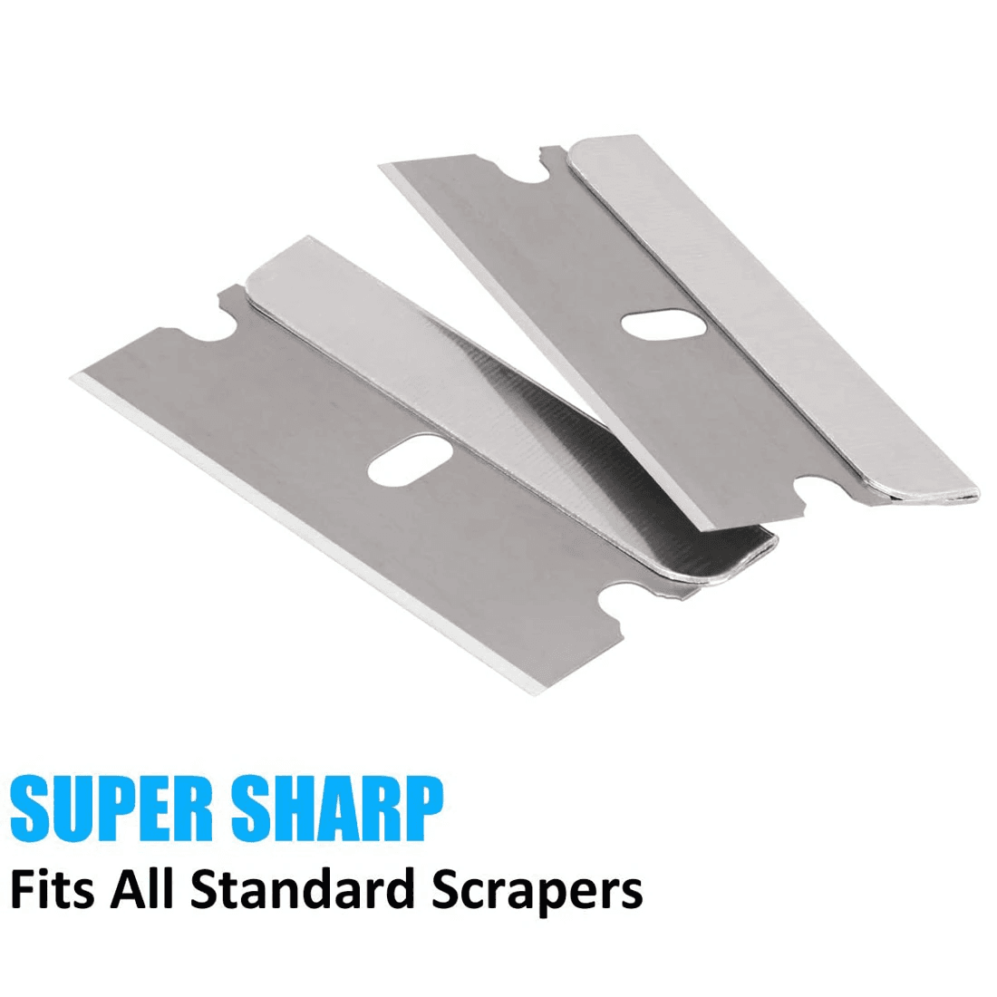 image-100 PCS Razor Blades Single Edge Extra Sharp Heat Treated Safety Knife